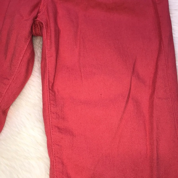 Rag & Bone salmon pink zipper capris skinny jeans - Picture 6 of 8
